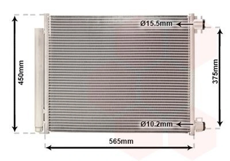 Image of VAN WEZEL Air conditioning condenser VAN WEZEL 43015703
