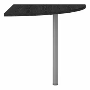 image of Prima Corner Desk Top with Silver Leg, black