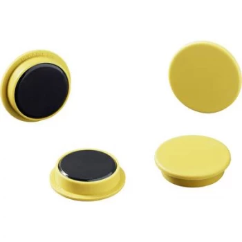 Image of Durable Magnet 475204 (Ø) 21mm Round Yellow 1 Set 475204