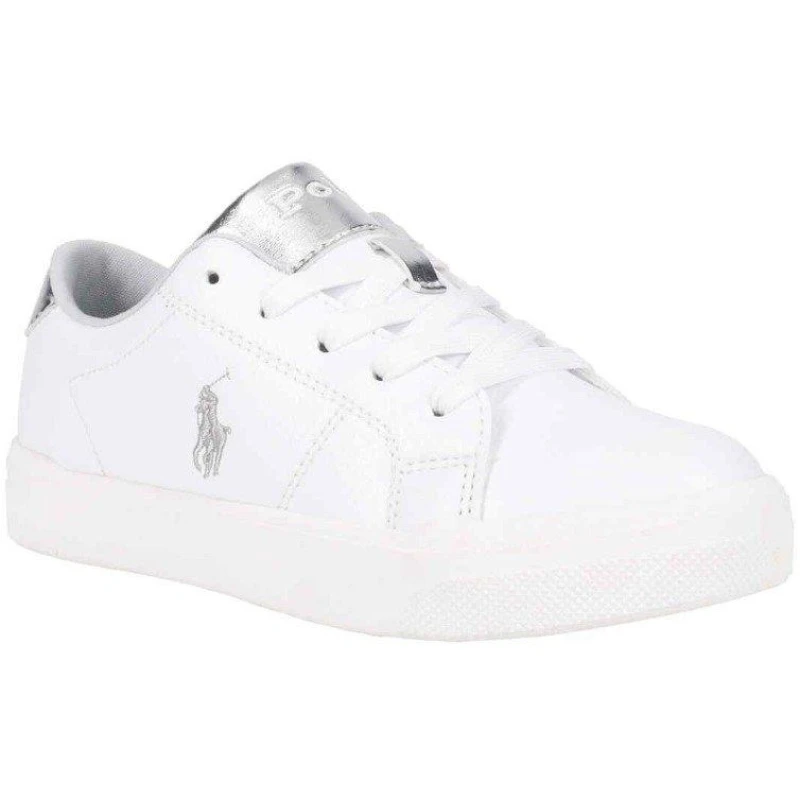 Image of Polo Ralph Lauren Juniors Sutton Low-Top Trainers White Silver male 3 (35.5)