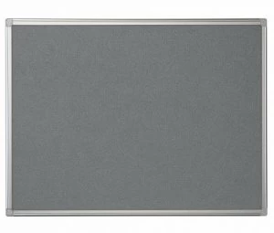 Image of Bi-Office Maya Grey Felt Noticeboard Alu Frame 90x60cm
