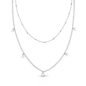 image of Aiyana Anahita Silver Mini Disc Double Row Necklace