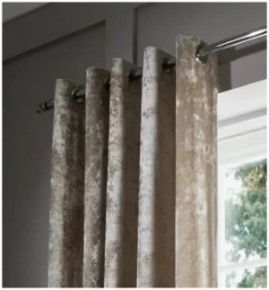Image of Catherine Lansfield Crush Velvet Curtains 168x229cm Natural