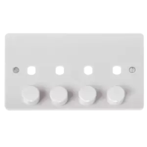 Image of MODE 4 GANG DOUBLE DIMMER PLATE & KNOBS