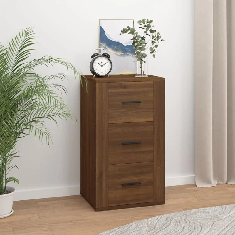 Image of Vidaxl Sideboard Brown Oak 40X33X70 Cm Engineered Wood, Brown 819427
