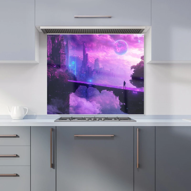Image of Designer Kitchen Splashbacks Elena Sable: 00043 Kitchen Splashback Size: 600mm x 750mm Multicolor Unisex 600mm x 750mm