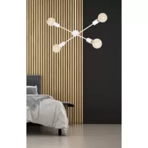 Image of Emibig Proton White Multi Arm Pendant Ceiling Light 4x E27