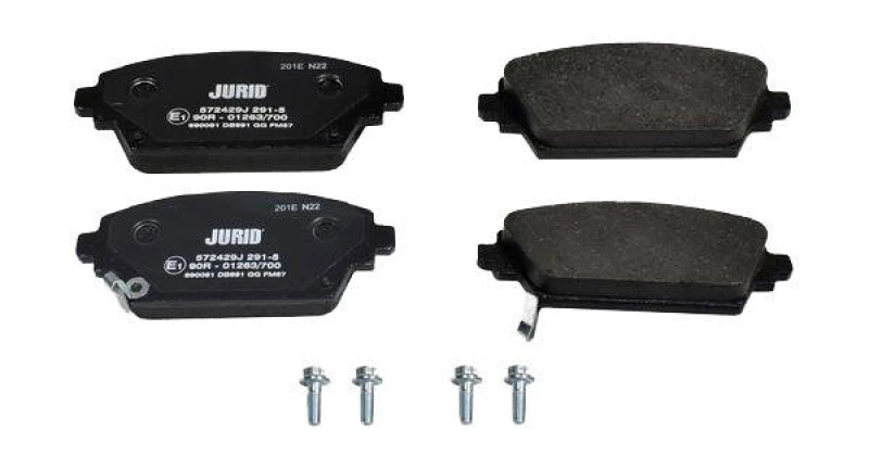 Image of JURID 572429J Brake pad set with acoustic wear warning, with accessories Brake Pad Set,disc brake (402)