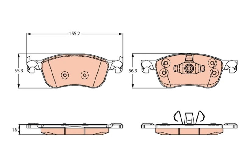 Image of Brake pad set TRW GDB2261