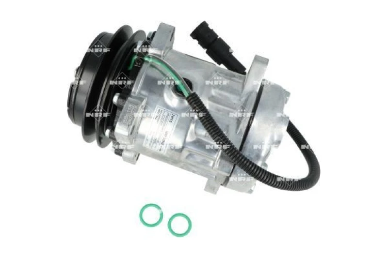 Image of NRF 32808 AC Compressor EASY FIT Refrigerant: R134a, PAG 46, with PAG compressor oil, with gaskets/seals Compressor,air conditioning (447)