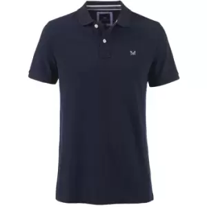 image of Crew Clothing Mens Classic Pique Polo Shirt Heritage Navy Small