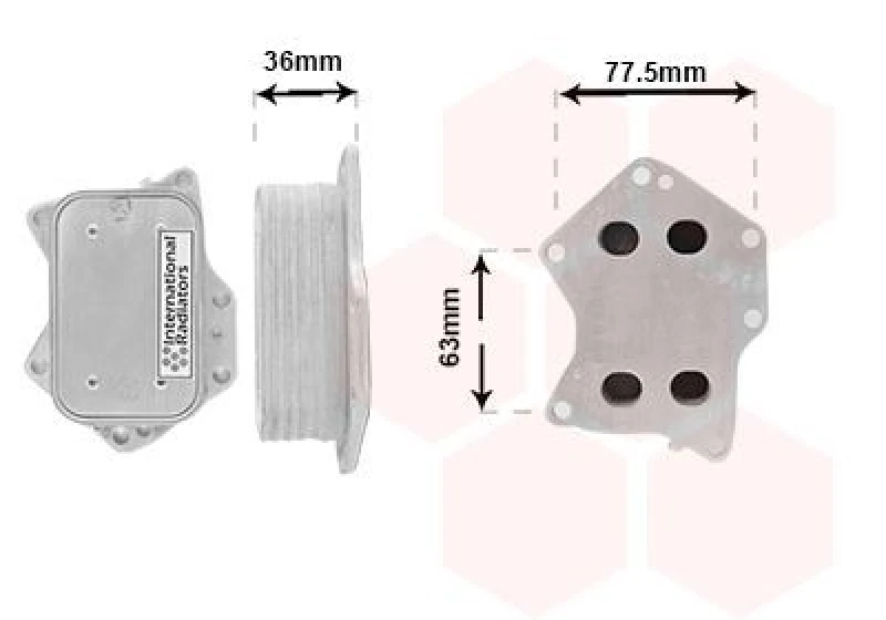 Image of VAN WEZEL Engine oil cooler VAN WEZEL 30013712