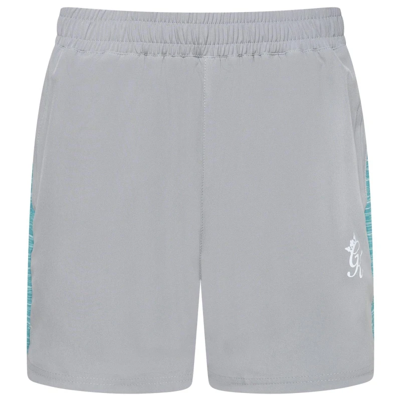 Image of Gym King Mens Energy Space Dye Performance Gym Shorts Grey/Ocean Blue male X Large