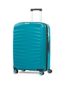 image of Rock Luggage Sunwave NT56601 8 Wheel Medium Blue Suitcase