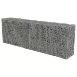 Image of Vidaxl Gabion Wall With Covers Galvanised Steel 300X50X100 Cm