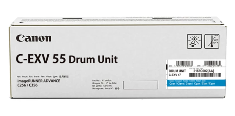 Image of Canon C-EXV55 Cyan Drum Unit - 2187C002 (Original)