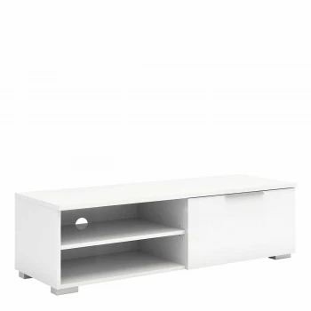 image of Small White High Gloss TV Unit