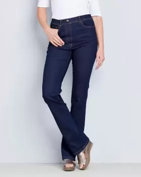 Cotton Traders Womens Everyday Pull-On Bootcut Jeggings in Blue