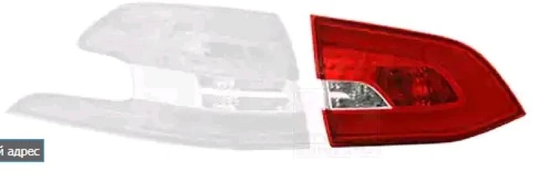 Image of VAN WEZEL 4081927 Rear light Inner Section, with bulb holder, Left Combination Rearlight (391)