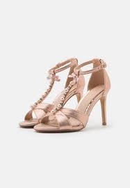 Head Over Heels by Dune Pink 'Melodiee' Mid Stiletto Heel Ankle Strap Sandals - 3