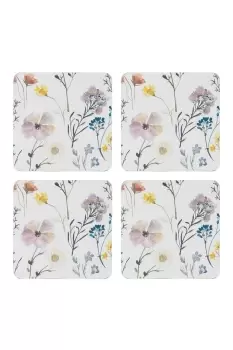 Image of Pressed Flowers Set of 4 Coasters