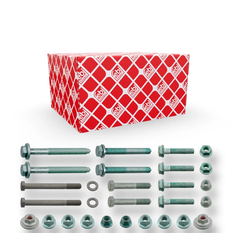 Image of FEBI BILSTEIN 39754 Mounting Kit, control lever Front Axle Mounting Kit,control lever (1597)