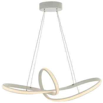 Image of Endon Directory Lighting - Endon Paradox - LED Ceiling Pendant Matt White & White Acrylic