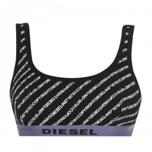 image of Diesel Logo Bralette - Blk E4982