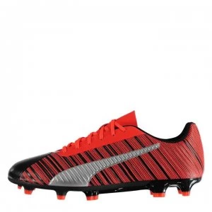 image of Puma One 5.4 FG Football Boots - Black/NrgyRed