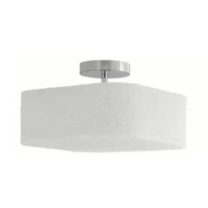 image of Fan Europe DEA Cylindrical Semi Flush Ceiling Light White 32x32x25cm