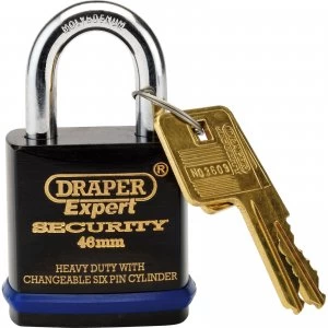 Image of Draper Expert Heavy Duty Steel Padlock 46mm Standard