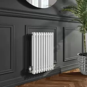 image of White Horizontal 2 Column Radiator 600 x 423mm - Nambi