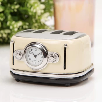 Image of William Widdop Miniature Clock - Cream Toaster
