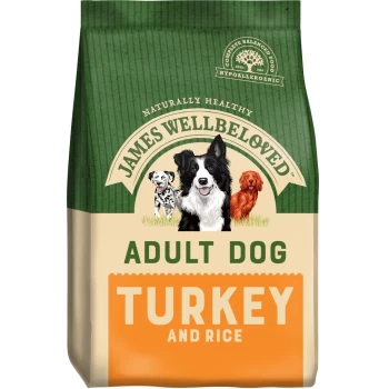 image of James Wellbeloved Adult Turkey and Rice Dog Food 15kg