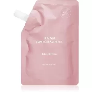 image of Haan Hand Care Hand Cream fast absorbing hand cream with prebiotics Tales of Lotus 150ml