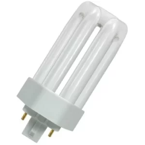 Image of Crompton Lamps CFL PLT-E 18W GX24q-2 Triple Turn TE-Type 3500K White Frosted 1210lm 4-Pin Energy Saving Push Fit Compact Fluorescent Biax-TE Dulux-TE