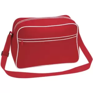 image of Bagbase - Retro Adjustable Shoulder Bag (18 Litres) (One Size) (Classic Red/White)