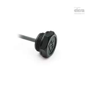 ELESA Oil Plug-TCDF.1 1/2+A Black