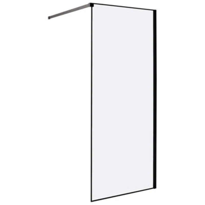 Image of Beliani Shower Screen Waspam 800 X 1900 mm Black