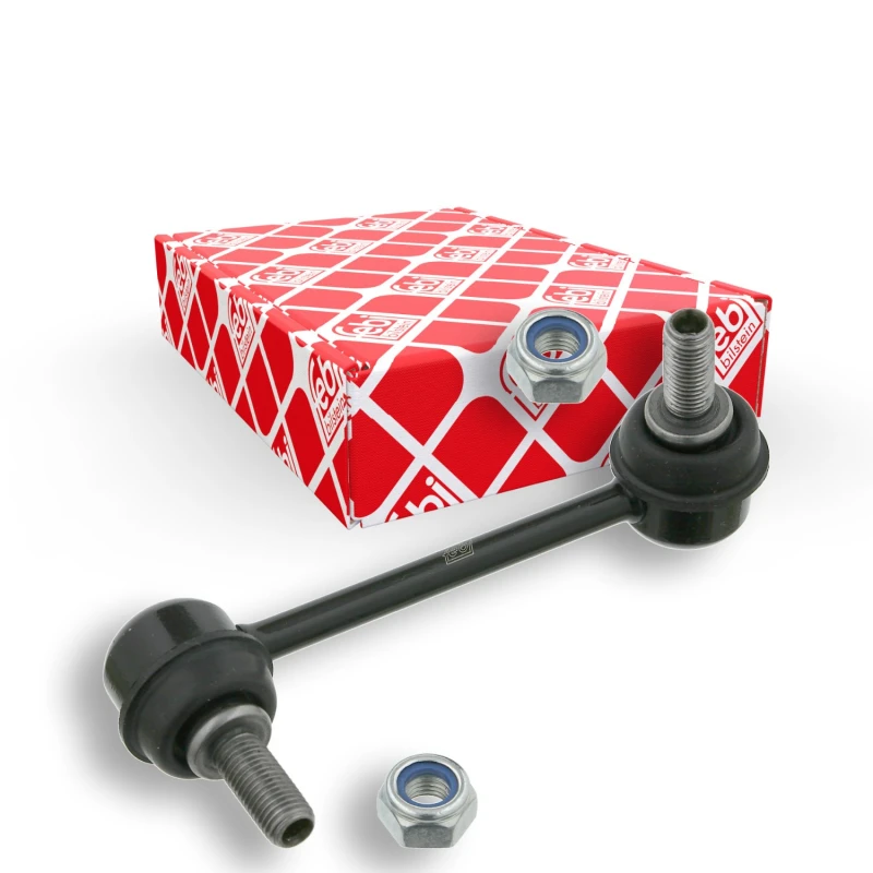 Image of FEBI BILSTEIN 24944 Anti-roll bar link OE Turbo NEW, Rear Axle Right Steel Link Stabiliser (3229)