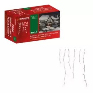 Christmas Workshop 2000 LED Icicle Chaser Lights - White