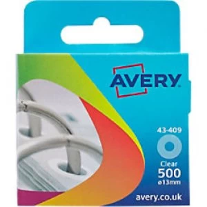 image of AVERY Reinforcement Rings Transparent Ø 13mm Pack of 500