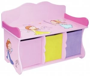 image of Liberty House Princess Bench and 3 Fabric Bins.