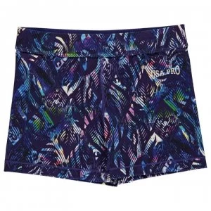 image of USA Pro 3 In Training Shorts Junior Girls - Geo Jungle