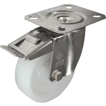 Image of Atlas Workholders - SS Braked Swivel Plate 150MM Nylon
