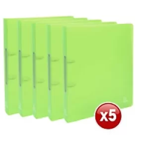 image of Exacompta Ring Binder Chromaline 54363E Polypropylene A4 30 mm 2 ring Green Pack of 15