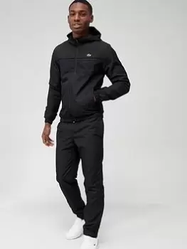 Image of Mens Lacoste SPORT Colour-Block Tracksuit Size 6 - XL Black