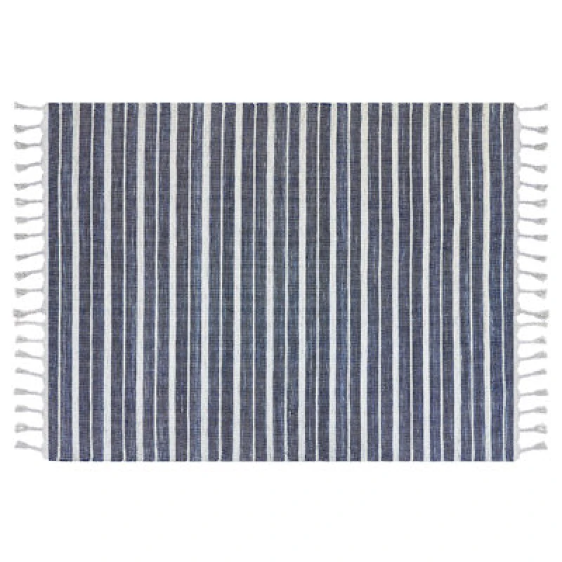 Image of Beliani Rug Bademli Dark Blue 160 X 230 Cm
