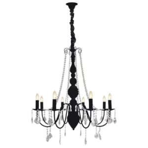 Image of Bardini 8 Light Multi Arm Chandeliers Black