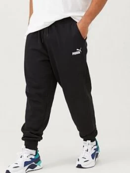 Puma Plus Size Mens Essentials Logo Pants - Black